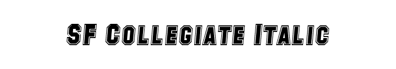 SF Collegiate Italic font preview
