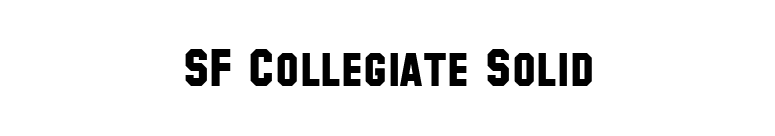 SF Collegiate Solid font preview