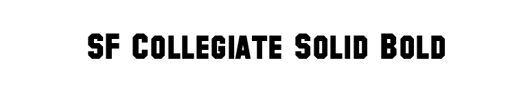 SF Collegiate Solid Bold font preview