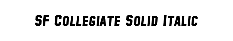 SF Collegiate Solid Italic font preview
