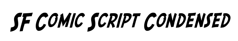 SF Comic Script Condensed font preview