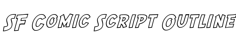 SF Comic Script Outline font preview