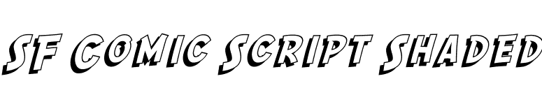 SF Comic Script Shaded font preview