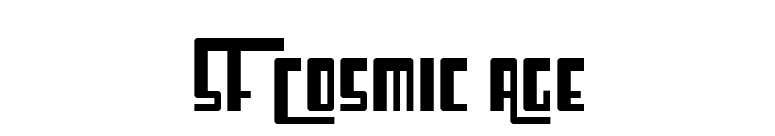 SF Cosmic Age font preview