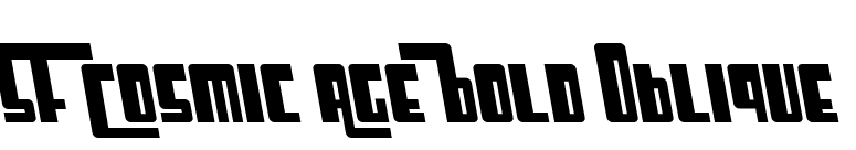 SF Cosmic Age Bold Oblique font preview