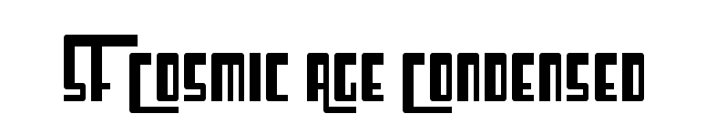 SF Cosmic Age Condensed font preview