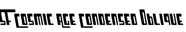 SF Cosmic Age Condensed Oblique font preview