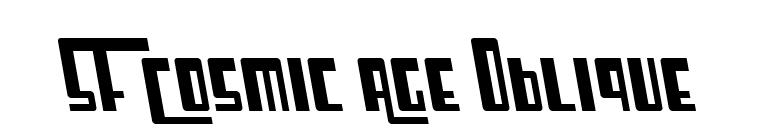 SF Cosmic Age Oblique font preview