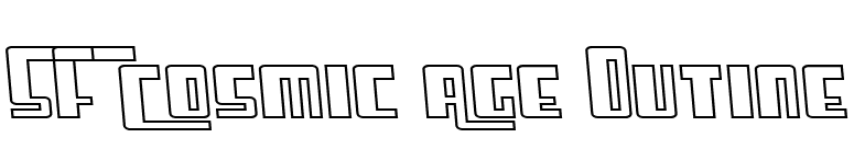 SF Cosmic Age Outine font preview