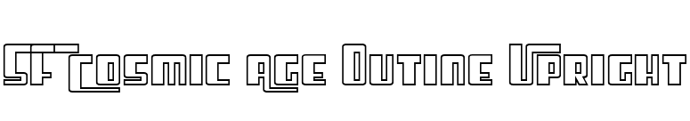 SF Cosmic Age Outine Upright font preview