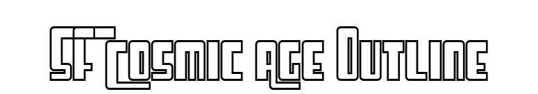 SF Cosmic Age Outline font preview