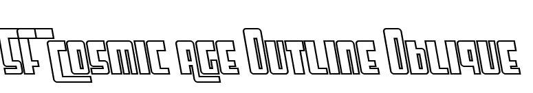 SF Cosmic Age Outline Oblique font preview