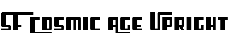 SF Cosmic Age Upright font preview