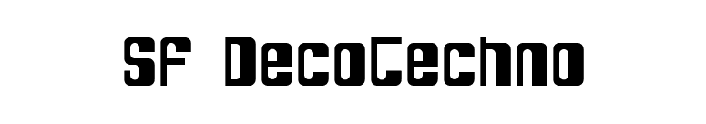 SF DecoTechno font preview