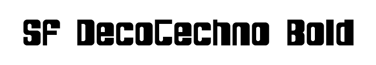 SF DecoTechno Bold font preview