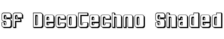 SF DecoTechno Shaded font preview