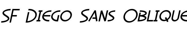 SF Diego Sans Oblique font preview