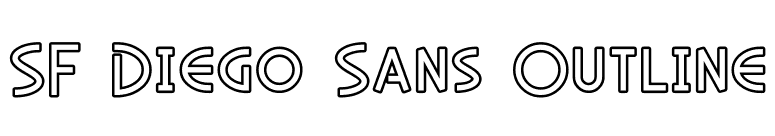 SF Diego Sans Outline font preview