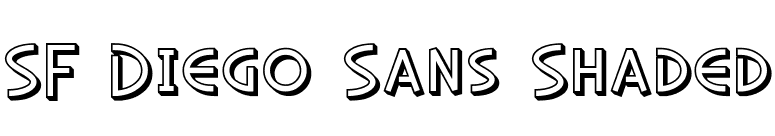 SF Diego Sans Shaded font preview