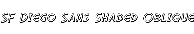 SF Diego Sans Shaded Oblique font preview