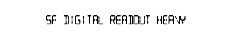 SF Digital Readout Heavy font preview