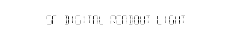 SF Digital Readout Light font preview