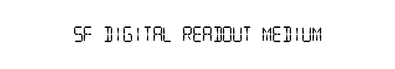 SF Digital Readout Medium font preview