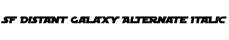 SF Distant Galaxy Alternate Italic font preview