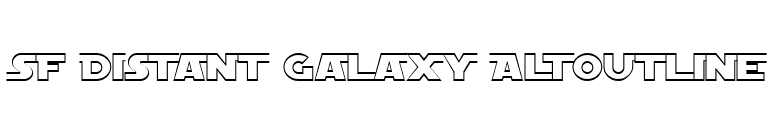 SF Distant Galaxy AltOutline font preview