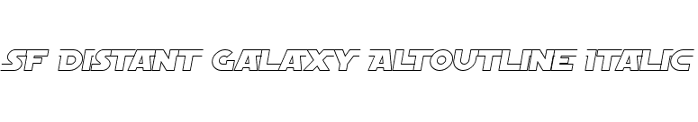 SF Distant Galaxy AltOutline Italic font preview