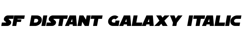SF Distant Galaxy Italic font preview