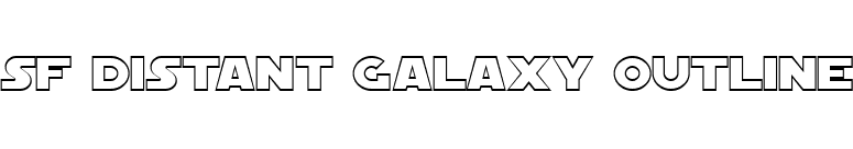 SF Distant Galaxy Outline font preview