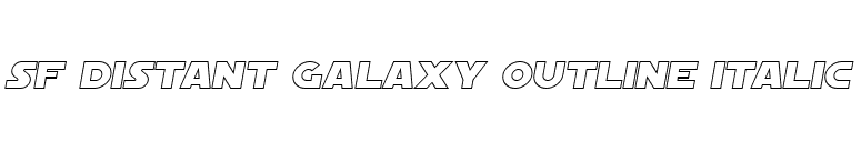 SF Distant Galaxy Outline Italic font preview