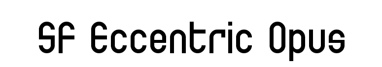 SF Eccentric Opus font preview