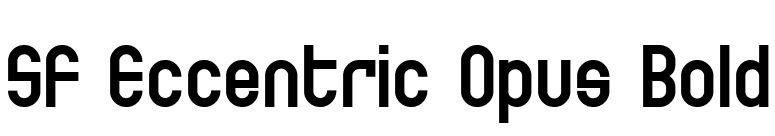 SF Eccentric Opus Bold font preview