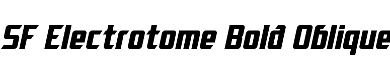 SF Electrotome Bold Oblique font preview
