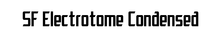 SF Electrotome Condensed font preview