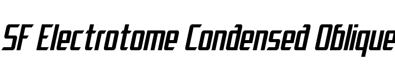 SF Electrotome Condensed Oblique font preview