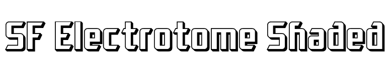 SF Electrotome Shaded font preview