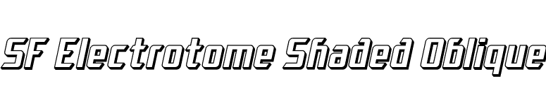 SF Electrotome Shaded Oblique font preview