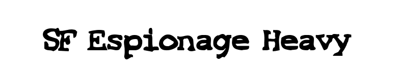 SF Espionage Heavy font preview