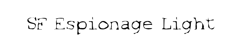 SF Espionage Light font preview