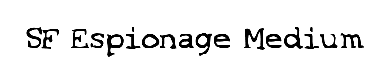SF Espionage Medium font preview
