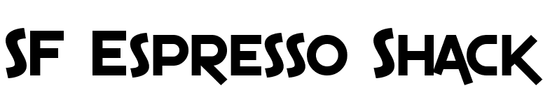 SF Espresso Shack font preview