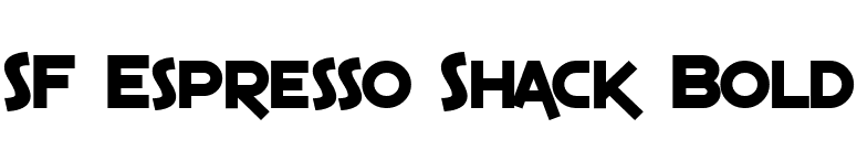 SF Espresso Shack Bold font preview