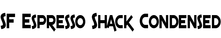 SF Espresso Shack Condensed font preview