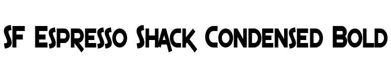 SF Espresso Shack Condensed Bold font preview