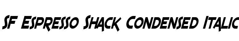 SF Espresso Shack Condensed Italic font preview
