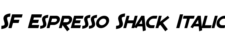 SF Espresso Shack Italic font preview