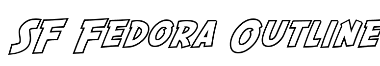 SF Fedora Outline font preview